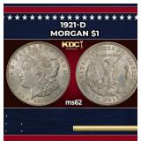 1921-d Morgan Dollar $1 Grades ms62
