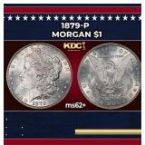 1879-p Morgan Dollar $1 Grades ms62+