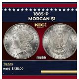 1885-p Morgan Dollar $1 Grades ms66