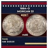1884-o Morgan Dollar $1 Grades ms66