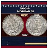 1900-p Morgan Dollar $1 Grades ms62+