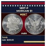 1897-p Morgan Dollar $1 Grades ms64