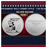 Steamboat Willy Disney Style - 1 oz Silver Round R