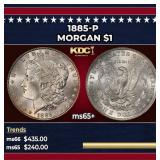 1885-p Morgan Dollar $1 Grades ms65+