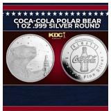 Coca-Cola Polar Bear 1 oz .999 Silver Round Round