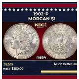 1902-p Morgan Dollar $1 Grades ms64