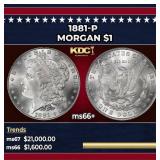 1881-p Morgan Dollar $1 ms66+ SEGS