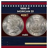 1896-p Morgan Dollar $1 Grades ms64
