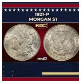 1921-p Morgan Dollar $1 Grades ms62