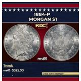 1884-p Morgan Dollar $1 Grades ms65