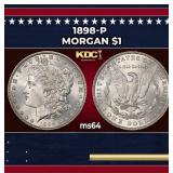 1898-p Morgan Dollar $1 Grades ms64