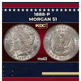 1888-p Morgan Dollar $1 Grades ms63
