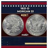 1921-d Morgan Dollar $1 Grades ms62+