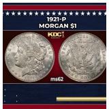 1921-p Morgan Dollar $1 Grades ms62