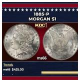 1885-p Morgan Dollar $1 Grades ms66