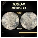 1883-p Morgan Dollar $1 Grades ms64