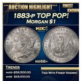 1883-p Morgan Dollar TOP POP! $1 ms68+ SEGS