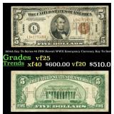 1934A $5 FRN Hawaii WWII Emergency Currency Key To