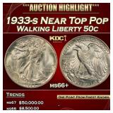 1933-s Walking Liberty Half Dollar Near Top Pop 50