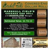 Rare Morgan UNC MARSHALL FIELDS 10 $1 Roll Green L