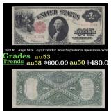 1917 $1 Large Size Legal Tender Note Grades Select
