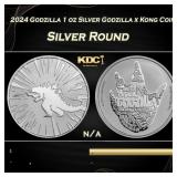 2024 Godzilla 1 oz Silver Godzilla x Kong Coin Rou