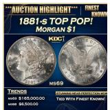 1881-s Morgan Dollar TOP POP! $1 ms69 SEGS