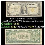 1935A $1 Silver Certificate North Africa WWII Emer