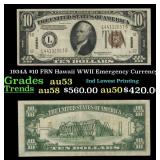 1934A $10 FRN Hawaii WWII Emergency Currency Grade