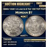 1886-p VAM 1A Line In 6 Top 100 Morgan Dollar TOP