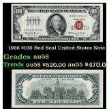 1966 $100 Red Seal United States Note Grades Choic