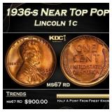 1936-s Lincoln Cent Near Top Pop 1c ms67 rd SEGS
