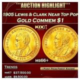 1905 Lewis & Clark Gold Commem Dollar Near Top Pop