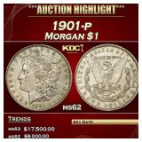 1901-p Morgan Dollar $1 ms62 USCG