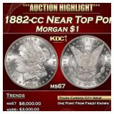 1882-cc Morgan Dollar Near Top Pop $1 ms67 SEGS