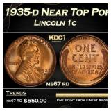 1935-d Lincoln Cent Near Top Pop 1c ms67 rd SEGS