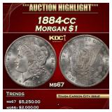 1884-cc Morgan Dollar $1 ms67 SEGS