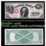 1917 $1 Large Size Legal Tender Note Grades Choice