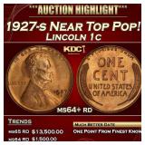 1927-s Lincoln Cent Near Top Pop! 1c ms64+ rd SEGS