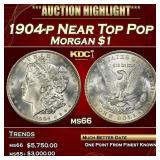 1904-p Morgan Dollar Near Top Pop $1 ms66 SEGS