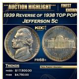 1939 Reverse of 1938 Proof Jefferson Nickel TOP PO