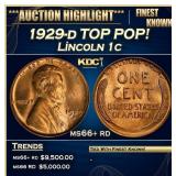 1929-d Lincoln Cent TOP POP! 1c ms66+ rd SEGS