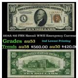1934A $10 FRN Hawaii WWII Emergency Currency Grade