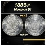 1885-p Morgan Dollar $1 Grades ms62+