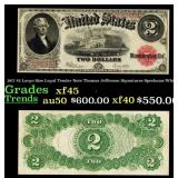 1917 $2 Large Size Legal Tender Note Thomas Jeffer