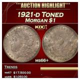 1921-d Morgan Dollar Toned $1 Grades ms66+ SEGS
