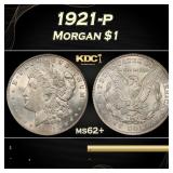 1921-p Morgan Dollar $1 Grades ms62+