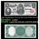 1880 $5 Large Size Legal Tender Note "WoodChopper"