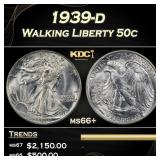 1939-d Walking Liberty Half Dollar 50c ms66+ SEGS