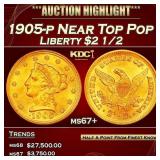 1905-p Gold Liberty Quarter Eagle Near Top Pop $2